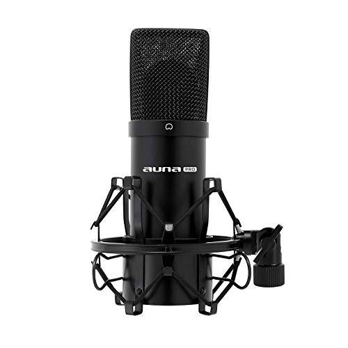 Microfone Condensador AUNA MIC-900B (USB) AUNA - Áudio - usb, condensador, braço ajustável