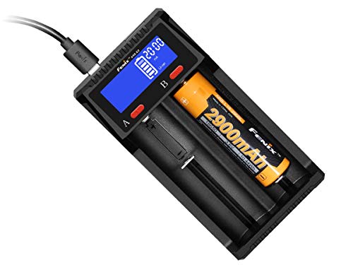 Carregador Fenix Are-D2 Digital 2 Vias Preto fenix - Carregadores de bateria de uso geral - 2 vias, micro-usb, lcd, proteção