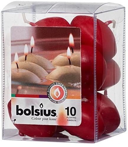 Vela de Cerâmica BOLSUIS Flutuante (Vermelho - 10 Un) BOLSIUS - Velas - cerâmica, flutuante, vermelho, 10 unidades