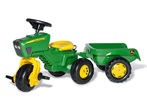 Andador de Brincar ROLLYTOYS Trator John Deere Rolly Toys - Brinquedos - rodas duplas, volante com sons, pára-choques, depósito amovível