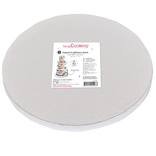 Base de Tarta SCRAPCOOKING Plata Ø 30 cm CARAMBELLE SAS - Pratos de bolo - base tarta, scrapcooking, plata, 30 cm