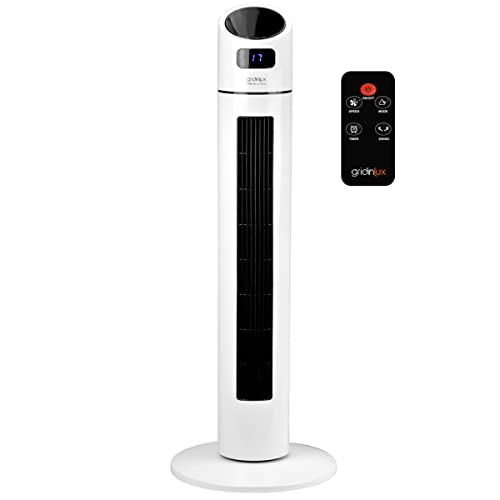 Ventoinha de Chão GRIDINLUX Homely Tower Adv gridinlux - Ventiladores - 3 modos, temporizador, controlo remoto, altura ajustável