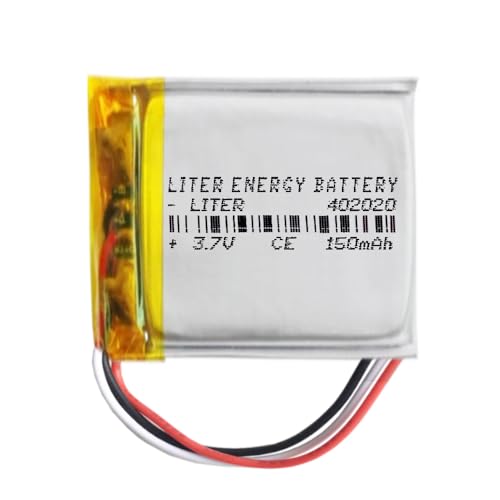 Bateria 3 Cabos 402020 LiPo 3.7V 150Mah 0.555Wh 1S 5C Liter Energy Battery Recargável com Pcm Termistor Ntc Smartwatch Liter Energy Battery - Baterias - 3 cabos, LiPo, 3.7V, 150mAh