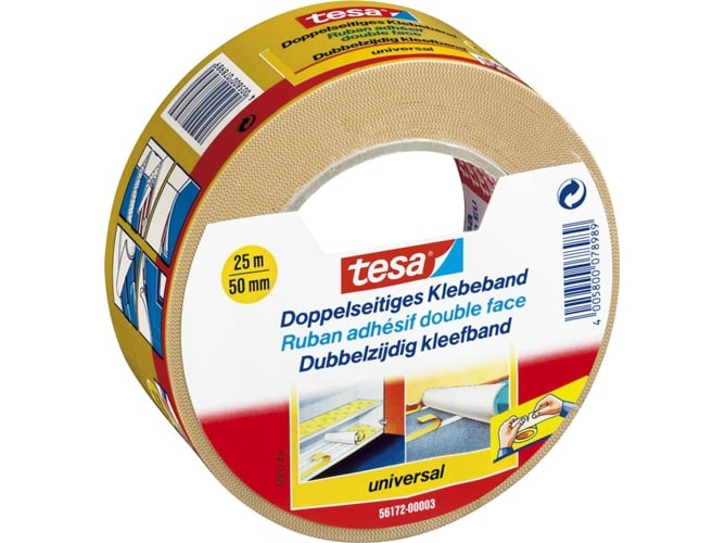 Fita Adesiva Universal Dupla Face 25 M X 50 Mm TESA TESA - Fitas adesivas de escritório - dupla face, 25 m x 50 mm, alta tecnologia, sem furos