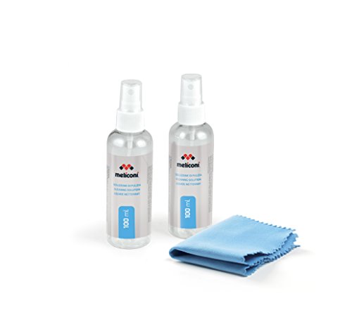Spray e Panos Secos para Limpeza de Equipamentos MELICONI C2X100 Meliconi - Desinfetantes domésticos - antistática, microfibra, lcd, 100ml