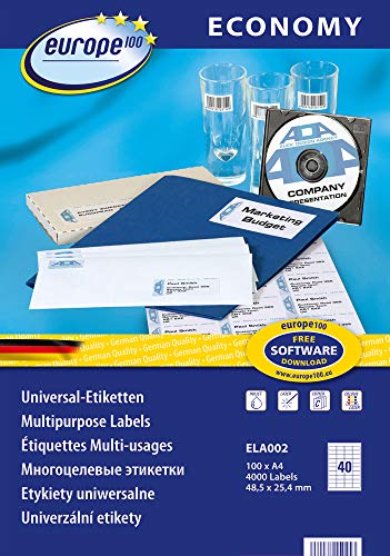 Etiqueta para Impressão AVERY DENNISON ELA002 AVERY Zweckform - Papel de impressora e copiadora - etiquetas, jato de tinta, preto, hp inkjet