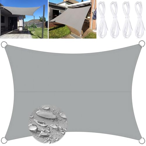 Toldo de Vela MULEVIP 3x4m Cinzento (Cinzento) MULEVIIP - Guarda-sóis e toldos de exterior - 3x4m, cinzento, vinil, durável