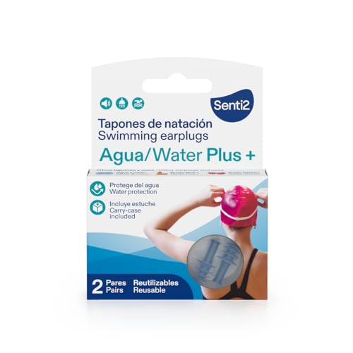 Tampões para Natação SENTI2 (4 Unidades) Cirrus Healthcare - Tampões de ouvido - conforto, suave, flexível, fácil de lavar