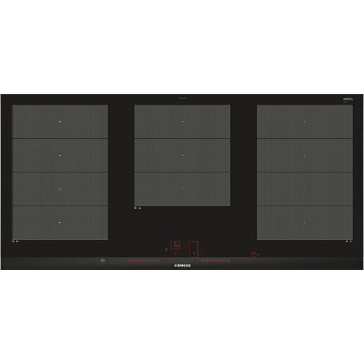 Placa de Vitrocerâmica Siemens EX975LXC1E | Elétrica | 59.2 cm | 3 Zonas | Preto (Placas de Cozinha) Siemens - Cooktops - vitrocerâmica, 5 zonas, 11.100 W, PowerBoost, FryingSensor