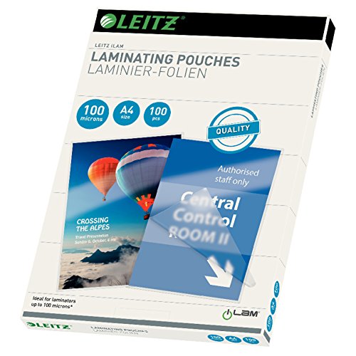 Bolsa para Plastificar LEITZ A4 Polipropileno Preto Leitz - Filme de laminação, pochetes e folhas - polipropileno, a4, preto, 100 unidades