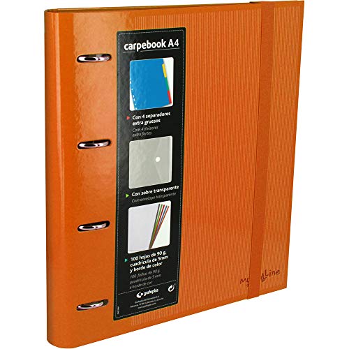Pasta Grafoplás com Anéis Troquelados Laranja Grafoplás - Pastas Organizadoras - grafoplas, laranja, troquelados
