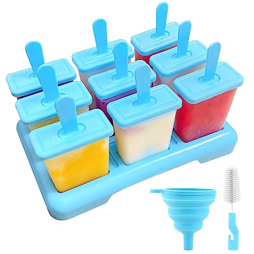 Alinana 9 cavidades moldes para sorvete com palito Alinana - Formas de cozinha - 9 cavidades, removível, fácil de limpar, sem BPA