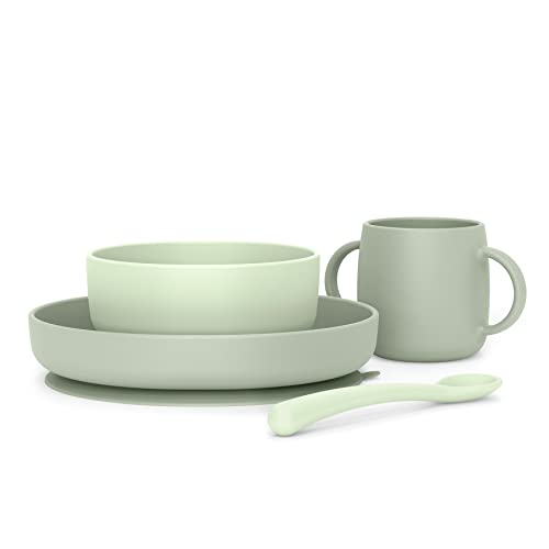 Conjunto de Refeição para Bebé SUAVINEX (Verde) Suavinex - Jogos de jantar - silicone, microondas, lavável, fácil de limpar