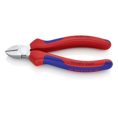 Knipex 70 05 140 alicate Alicates de corte diagonal KNIPEX - Ferramentas para fios e cabos - aço cromado, plástico, 14 cm, 154 g