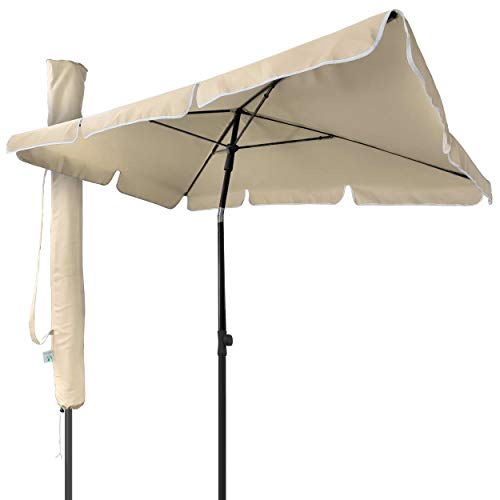 Guarda-Sol VOUNOT (Bege - Algodão e Poliéster - 200 x 125 cm) VOUNOT - Guarda-sóis e toldos de exterior - 200 x 125 cm, algodão, poliéster, bege