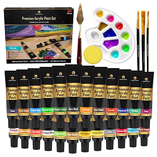 Conjunto de Pinturas Acrílicas DESIRE DELUXE (12 Un - 7 x 20 cm) DESIRE DELUXE - Tinta, tinta de arte e esmalte - acrílicas, 12 unidades, 7x20 cm