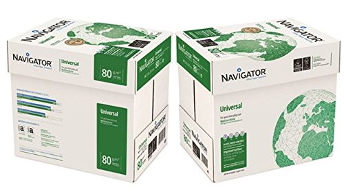 Papel Fotocópia NAVIGATOR Universal Branco NAVIGATOR - Papel de impressora e copiadora - 80g/m², monocromática, cores, superfície lisa