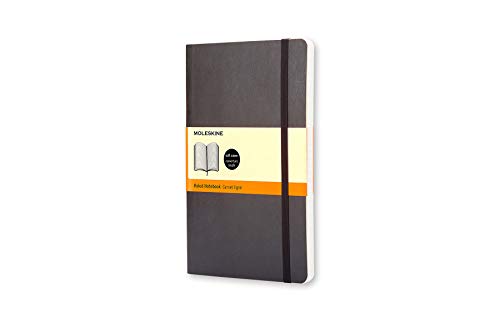 Caderno de Linhas Moleskine Soft Preto Bolso Moleskine - Cadernos e bloco de notas - capa maleável, cartão, elástico, bolsa interna
