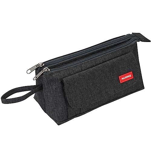 Estojo de Maquilhagem com 2 Compartimentos Grandes Bolsa Grande Ahlirmoy - Organizadores de mesa - poliéster, preto, cinzento, 2 compartimentos