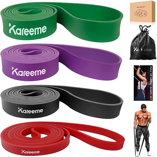 Resistência Premium 4 Unidades Látex Natural KAREEME KM - Bandas de exercício - látex, natural, 4 unidades
