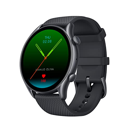 Smartwatch AMAZFIT GTR3 Pro (Bluetooth - Silicona - Preto) Amazfit - Óculos inteligentes - bluetooth, polímero de lítio, 400 mAh, resistente ao pó, à água e a choques