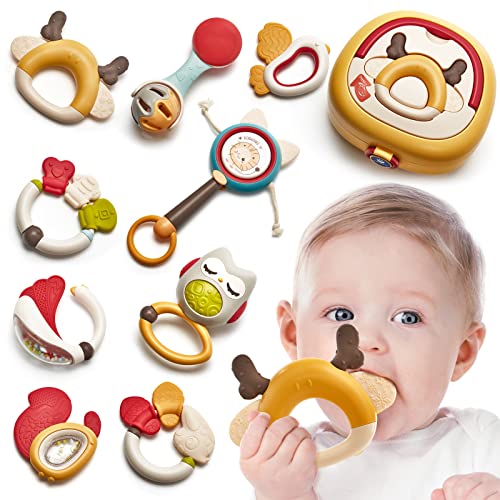 Sonajeros Mordedor Bebé - 9 Pcs (Idade Mínima: 0 Meses) Ligao Infant & Toys Co.,Ltd - Brinquedos - sonajero, mordedor, bebé, 9 pcs, idade mínima