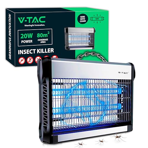 Lâmpada Anti-Mosquito V-TAC 20W (Área de Ação: 80 m2) V-TAC - Armadilhas de controle de pragas - anti-mosquito, 20w, 80m2