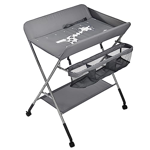 Mudador HOMEMALL 1 em 1 Cinzento Profundo Homewell - Móveis para bebês e crianças pequenas - cinzento profundo, mudador, 1 em 1