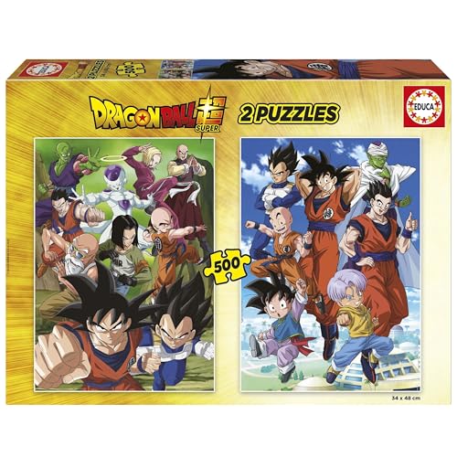 Puzzle EDUCA BORRAS Dragon Ball Pack 2 puzzles 500 piezas Educa Borrás - Quebra-cabeças de encaixar - puzzle, educa borrass, dragon ball, pack 2 puzzles, 500 peças