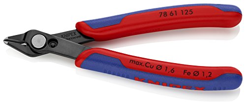 Alicate de Corte Lateral SUPERKNIPS 125mm KNIPEX - Grampos de ferramentas e tornos - alicate, corte lateral, superknips, lâmina curva, pega ergonómica, fios