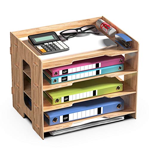 Organizador de Secretária Jopo Organizador de secretária com prateleira A4 jopoo - Organizadores de mesa - organizador, secretária, prateleira A4, MDF lacado