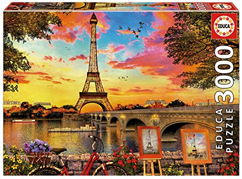 Puzzle 2D EDUCA Pôr do Sol em Paris (Idade Mínima: 12 - 3000 Peças) EDUCA - Quebra-cabeças de encaixar - puzzle, 2d, 3000 peças, idade mínima 12