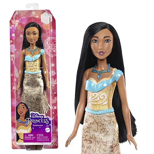 Boneca DISNEY PRINCESS Pocahontas (Idade Mínima: 3 anos) Mattel - Brinquedos - pocahontas, 3 anos, vestido rosa, sapatos
