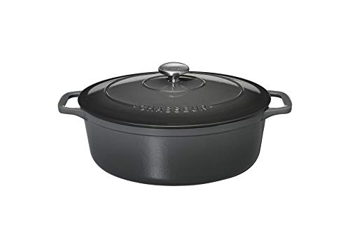 Panela de Cozinha Oval 33Cm 7.1L Fonte Emailed Preto (Recondicionado Sinais de Uso) Chasseur - Fornos holandeses - ferro fundido, 7.1L, preto, 33cm
