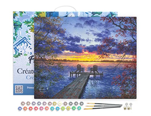 Painel FIGURED'ART Pontoon Sunset (40 x 50 cm) Figured'Art - Materiais de arte e artesanato - pintura, figuração, painel, sunset