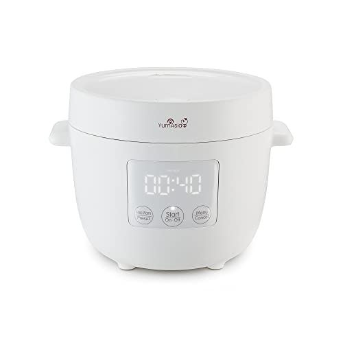 Panela Elétrica YUM ASIA Tsuki Mini Pebble Branco Yum Asia - Panelas de arroz - elétrica, mini, pebble, branco