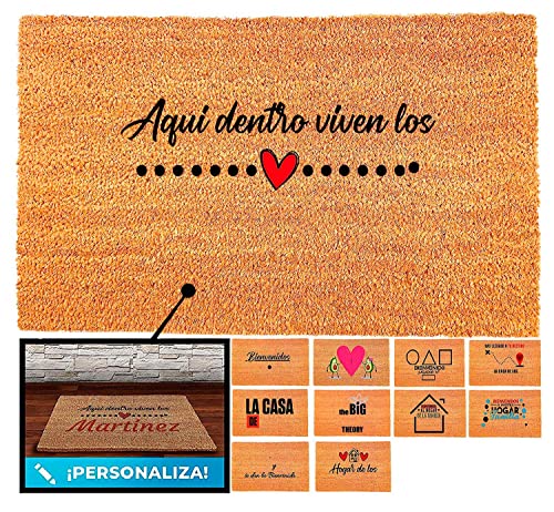 Tapete de Entrada LUCAHOME Coco (Azul - Algodão - 40 x 70 cm) LUCA HOME - Tapetes de porta - coco, azul, algodão, 40x70cm