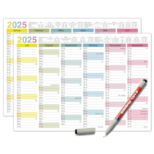 Calendário TBJA TOBJA Calendario 2024 A4 - Colorido planificador anual TOBJA - Calendários, organizadores e planejadores - 2024, a4, colorido, planificador anual