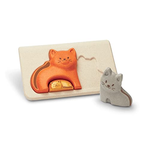 Puzzle Plan Toys Mon 1er Puzzle Chat (Idade Mínima Recomendada: 3 anos) PLAN TOYS - Quebra-cabeças - puzzle, madeira, animais, 3 anos