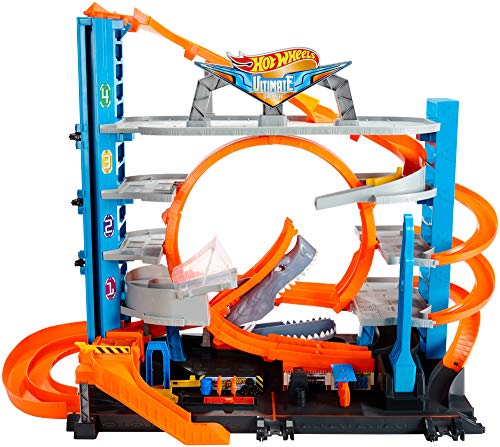 Hot Wheels City Ultimate Garage (Idade mínima recomendada: 3 anos) Hot Wheels - Brinquedos - 90 espaços, elevador, pista de corrida, zona de reparação