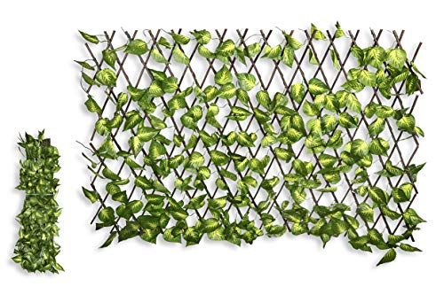 Cortina HERSIG com Folhas Decorativas (Branco) HERSIG - Casa e jardim - folhas decorativas, jardim vertical, 60x180 cm