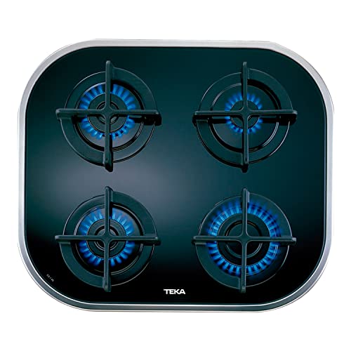 Placa de Gás TEKA CG.1 4G AI AL (Gás Butano-Propano - 54 cm - Preto) TEKA - Cooktops - gás butano, gás propano, vidro, 4 bocas, 7500 w