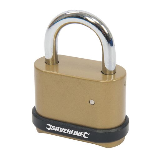 Silverline 472645 cadeado para segurança de crianças Prateado, Preto Silverline - Fechaduras e chaves - fecho, ferro, alumínio, 5 cm