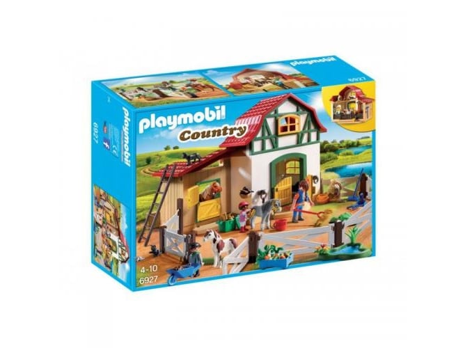 Playmobil 6927 Conjunto de bonecos temáticos para crianças PLAYMOBIL - Conjuntos de brinquedos - 3 figuras, 3 cavalos, corral, valla, animais