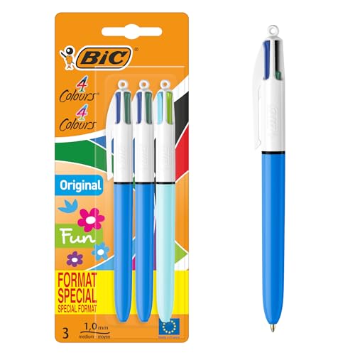 Esferográfica Bic Original e Bic 4 Colours Fun - Multicor (Escrita) BIC - Canetas - multicor, rosa, verde, azul, violeta