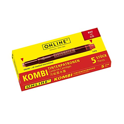 Tinteiro ONLINE SCHREIBGERÄTE 17307/12 Vermelho Online schreibgeräte - Tinta e recargas de caneta - tinteiro, vermelho
