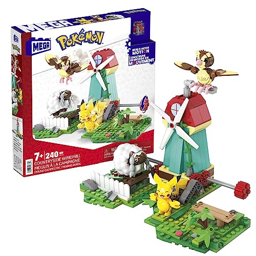 Construção Mega Pokémon City do Vento (Idade Mínima Recomendada: 6 anos) Mattel - Brinquedos - pokemon, pikachu, Pidgey, Wooloo