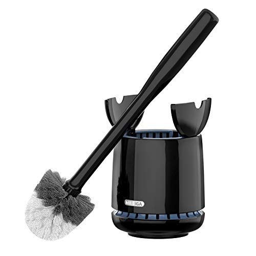 Escova de Sanita com Suporte MR. SIGA Preto Ningbo Shijia Cleaning Tools Co., Ltd. - Escovas e suportes de vaso sanitário - flexível, ponta, plástico resistente, design moderno
