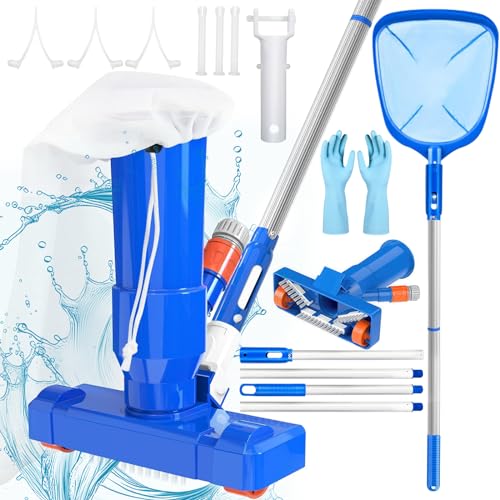 Aspirador de piscina ZQEJEFD | Preto (Piscina e SPA) ZQEJEFD - Kits de manutenção para piscinas e spas - preto, alumínio, nylon, aço inoxidável