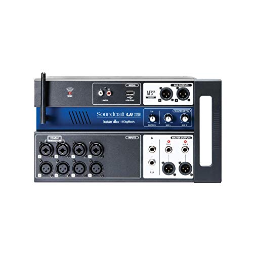 Mesa de mistura SOUND CRAFT UI-12 (Preto) Soundcraft - Mesas de áudio - 8 entradas, 2 saídas estéreo, botão switchar, entrada auxiliar